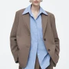COS RELAXED SINGLE-BREASTED WOOL-BLEND BLAZER-Women Vests & Tailoring | Coats & Jackets