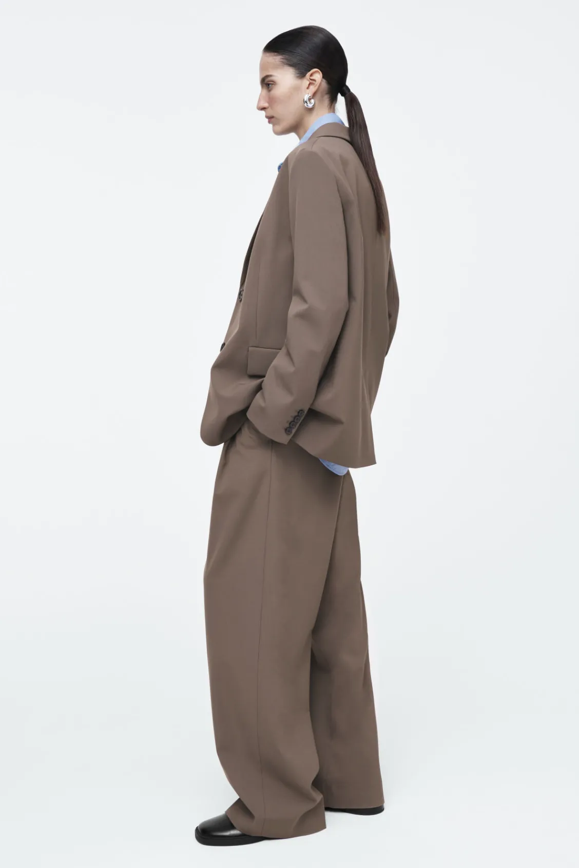 COS RELAXED SINGLE-BREASTED WOOL-BLEND BLAZER-Women Vests & Tailoring | Coats & Jackets
