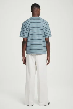 COS RELAXED STRIPED COTTON-BOUCLÉ T-SHIRT- T-Shirts | Sweaters & Cardigans