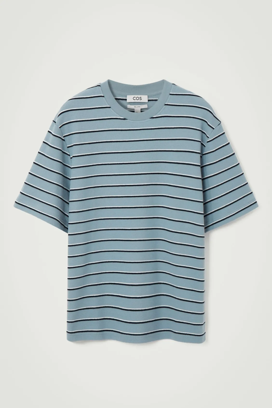 COS RELAXED STRIPED COTTON-BOUCLÉ T-SHIRT- T-Shirts | Sweaters & Cardigans