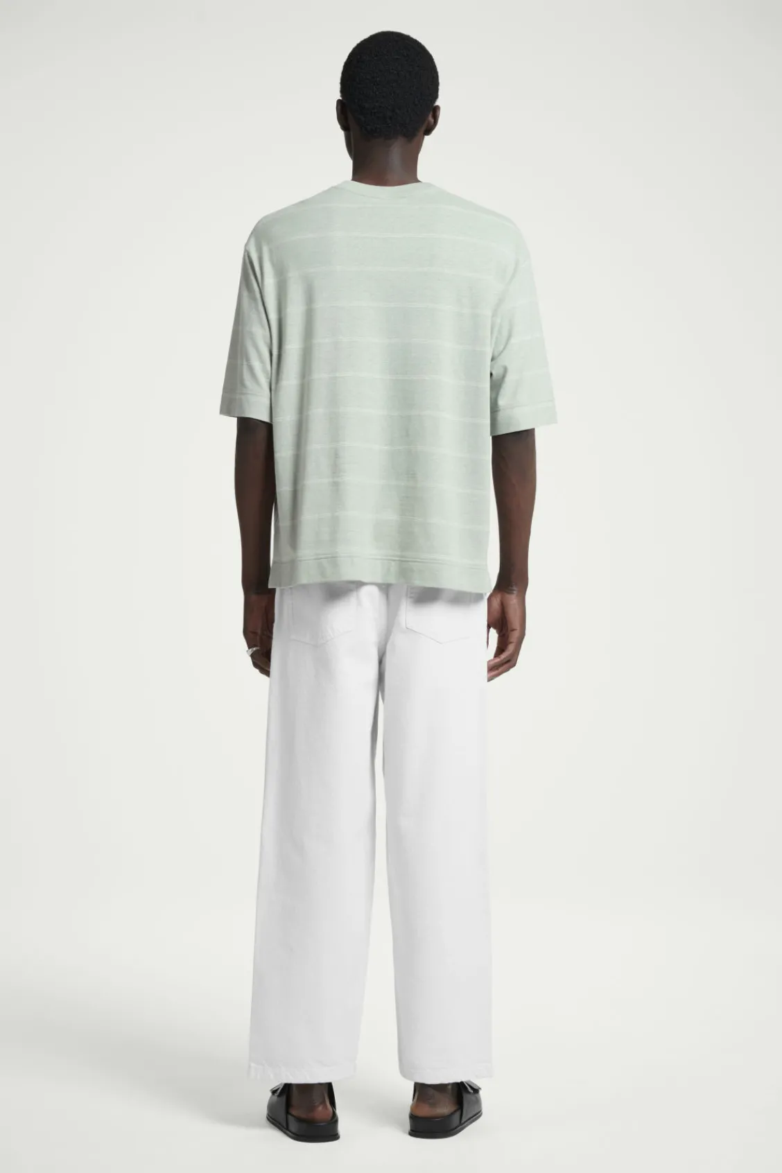 COS RELAXED STRIPED HEMP-JERSEY T-SHIRT- T-Shirts