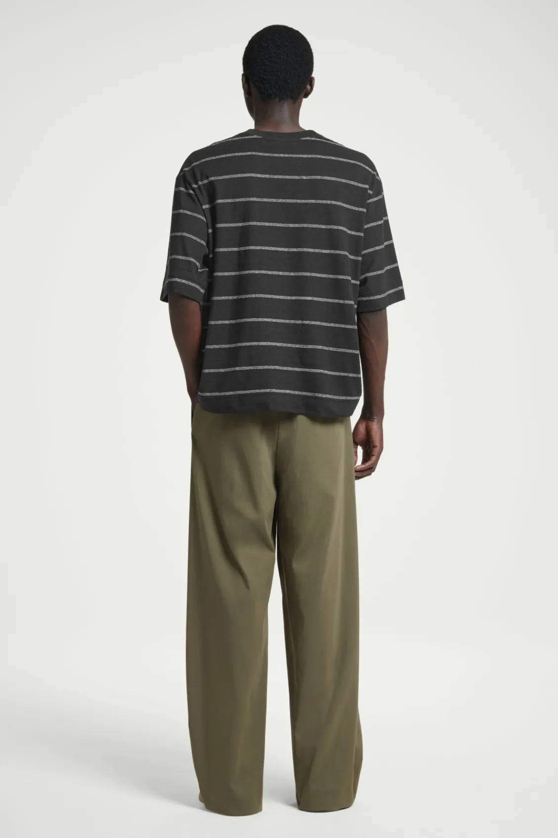 COS RELAXED STRIPED HEMP-JERSEY T-SHIRT- T-Shirts