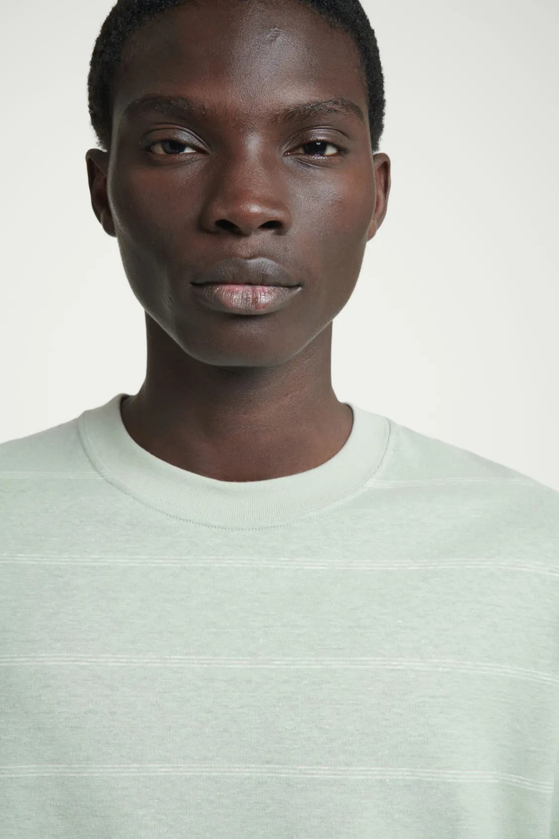 COS RELAXED STRIPED HEMP-JERSEY T-SHIRT- T-Shirts