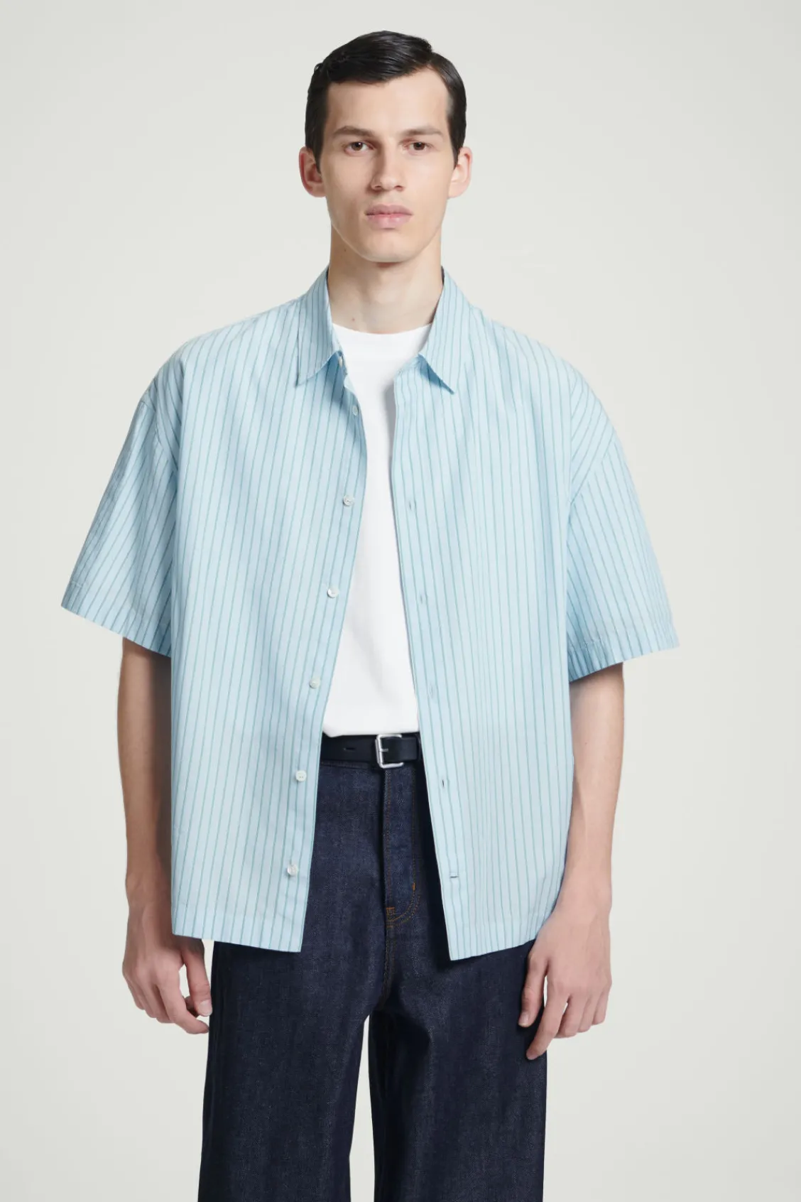 COS RELAXED STRIPED SHORT-SLEEVED SHIRT- Shirts