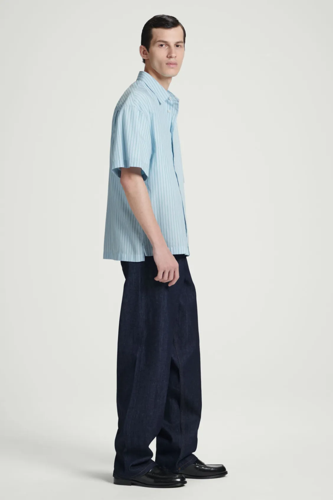 COS RELAXED STRIPED SHORT-SLEEVED SHIRT- Shirts