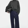 COS RELAXED TAILORED WOOL WIDE-LEG PANTS-Women Pants