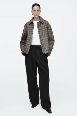 COS RELAXED TAILORED WOOL WIDE-LEG PANTS-Women Pants