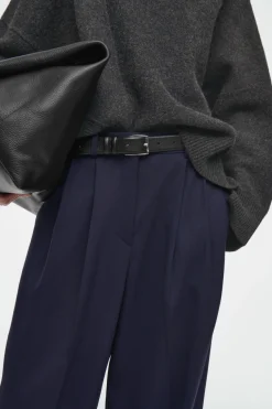 COS RELAXED TAILORED WOOL WIDE-LEG PANTS-Women Pants