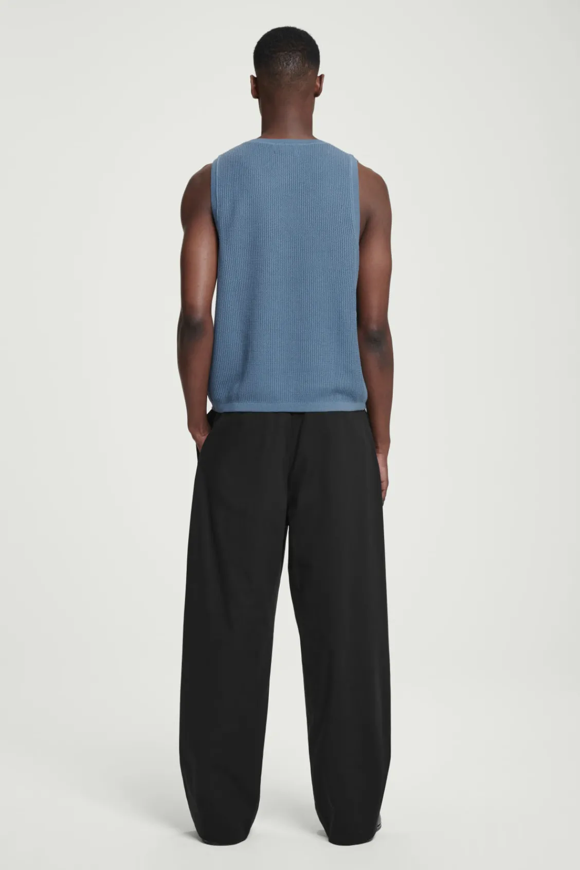COS RELAXED TEXTURED-KNIT COTTON TANK- T-Shirts | Sweaters & Cardigans