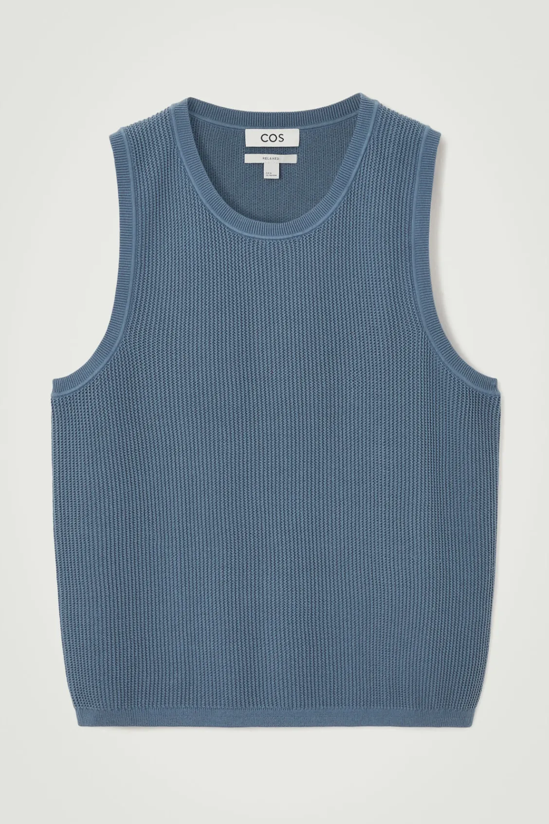 COS RELAXED TEXTURED-KNIT COTTON TANK- T-Shirts | Sweaters & Cardigans