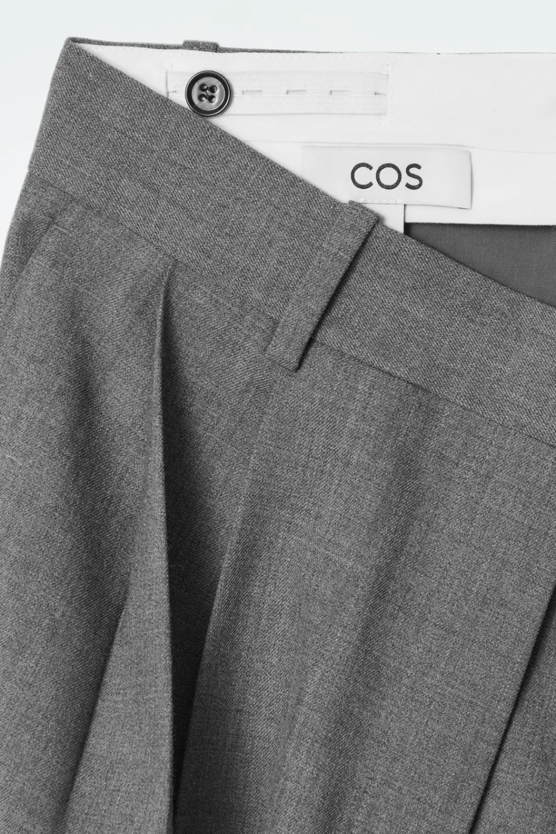 COS RELAXED TWILL WIDE-LEG PANTS-Women Vests & Tailoring | Pants