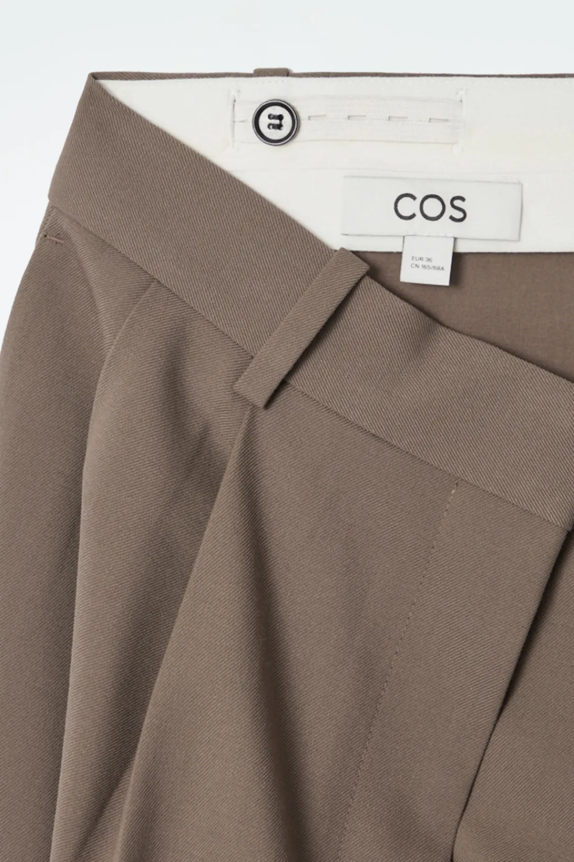 COS RELAXED TWILL WIDE-LEG PANTS-Women Vests & Tailoring | Pants