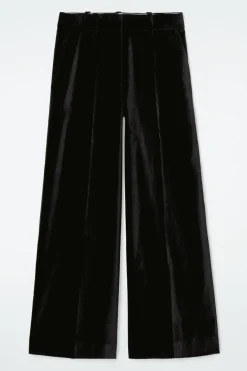COS RELAXED VELVET WIDE-LEG PANTS-Women Pants
