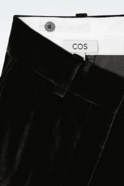 COS RELAXED VELVET WIDE-LEG PANTS-Women Pants