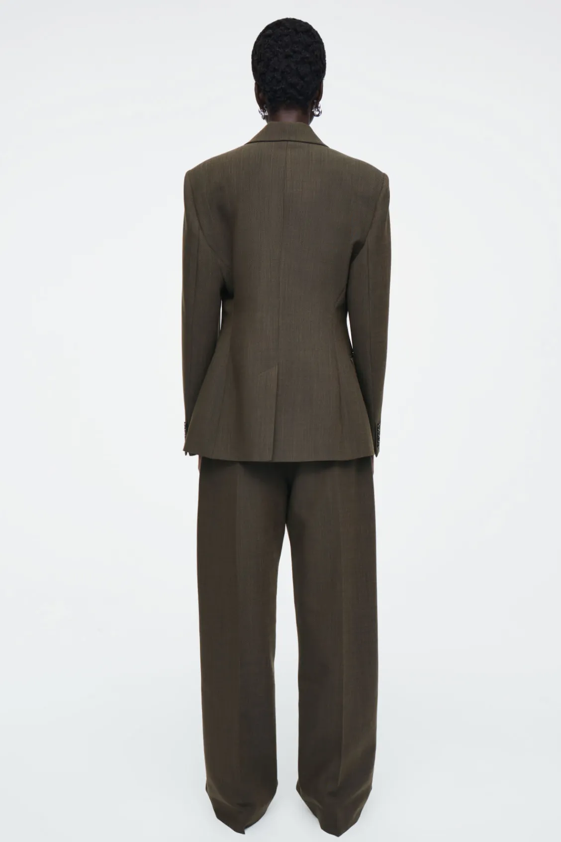 COS RELAXED WOOL BARREL-LEG PANTS-Women Vests & Tailoring | Pants