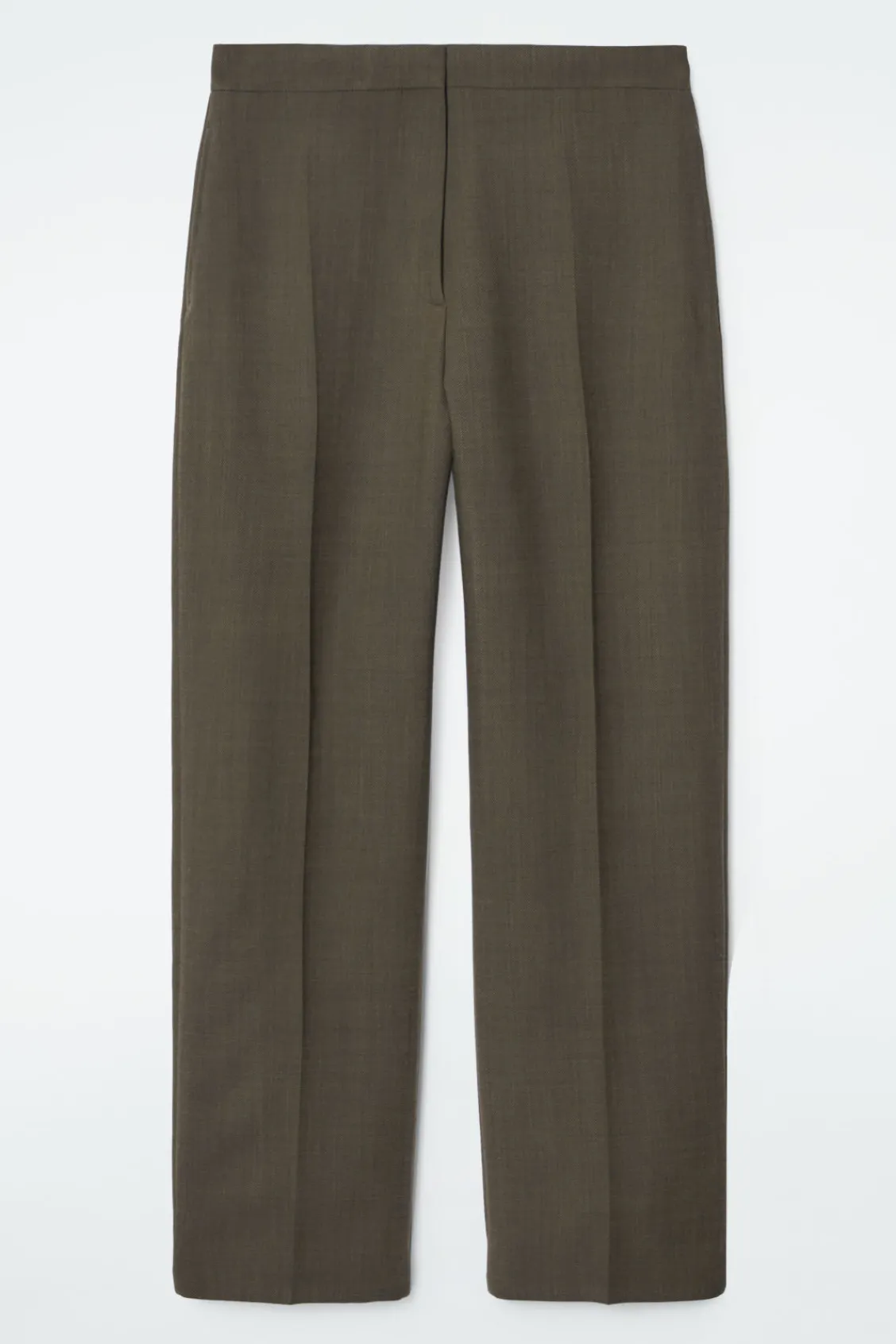 COS RELAXED WOOL BARREL-LEG PANTS-Women Vests & Tailoring | Pants