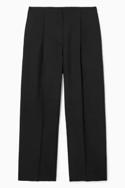 COS RELAXED WOOL WIDE-LEG PANTS-Women Pants