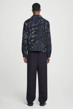 COS RELAXED WOOL-BLEND JACQUARD OVERSHIRT- Shirts