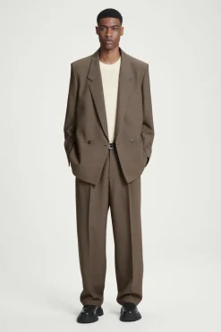 COS RELAXED WOOL-BLEND TAPERED PANTS- Suits & Tailoring | Pants