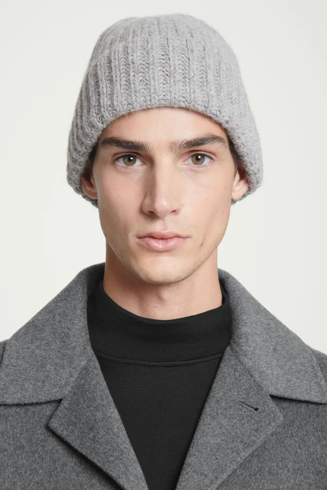 COS RIBBED ALPACA-BLEND BEANIE- Hats & Scarves