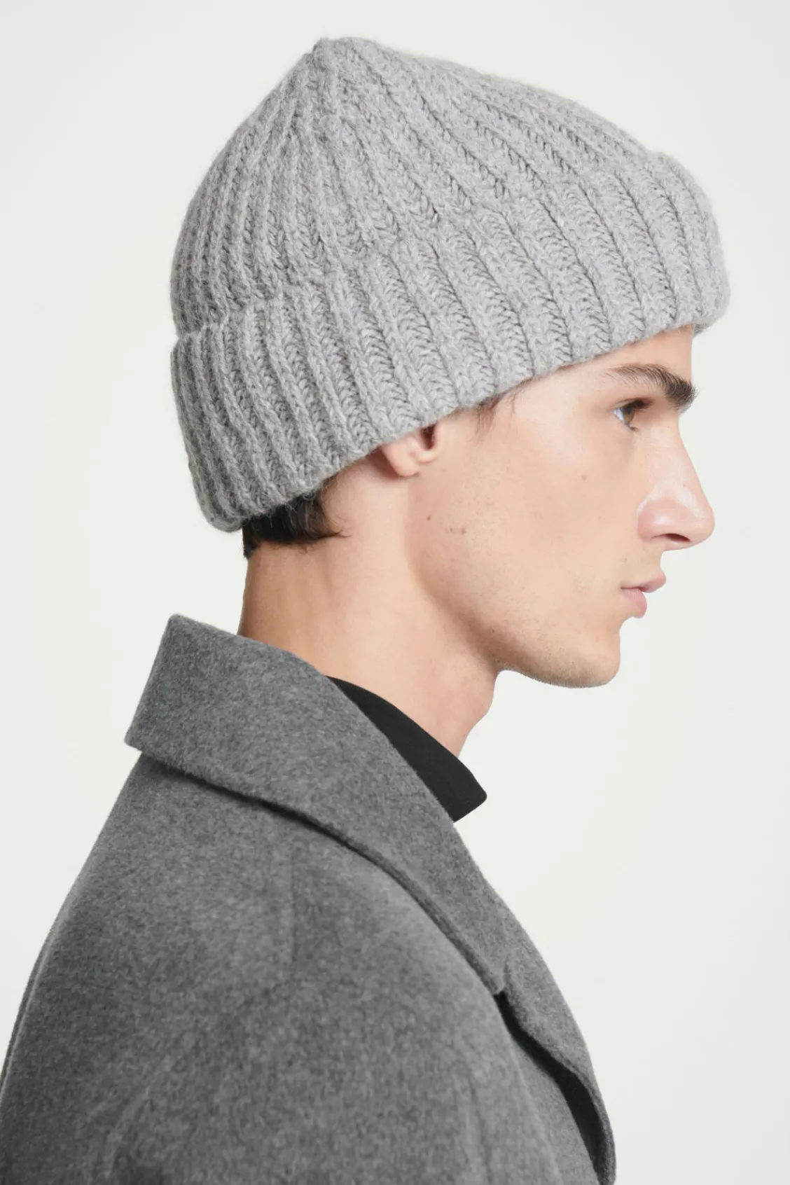 COS RIBBED ALPACA-BLEND BEANIE- Hats & Scarves