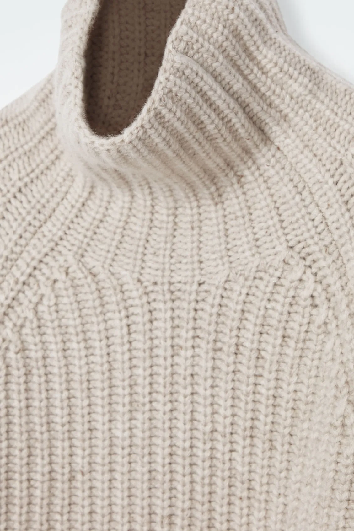 COS RIBBED CASHMERE-BLEND FUNNEL-NECK SWEATER-Women Cashmere | Sweaters & Cardigans