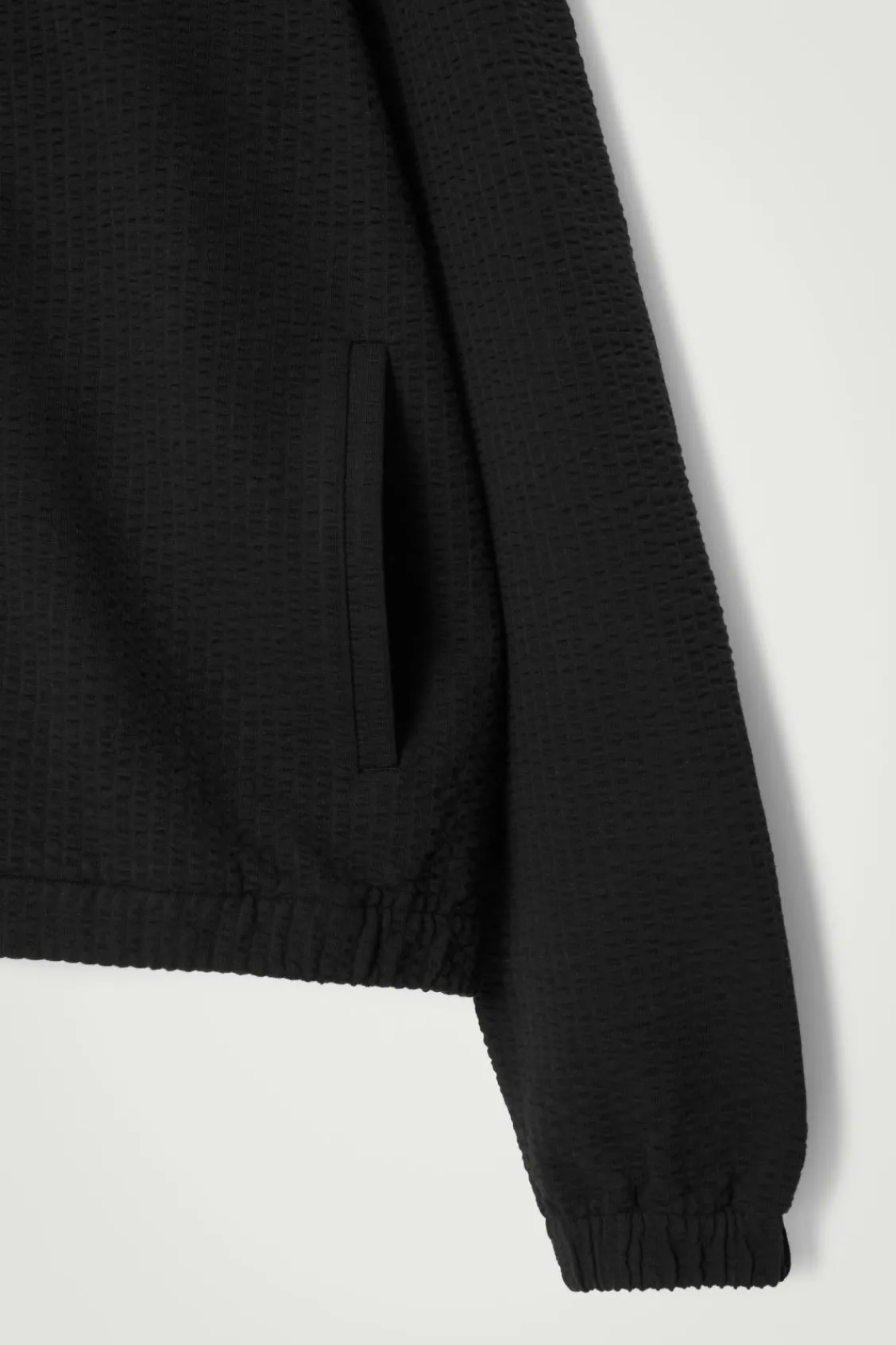 COS RIBBED JERSEY ZIP-UP HOODIE- Sweatshirts & Hoodies