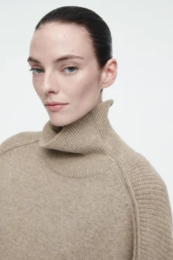 COS RIBBED MERINO WOOL TURTLENECK SWEATER-Women Sweaters & Cardigans