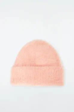 COS RIBBED MOHAIR BEANIE-Women Hats & Scarves