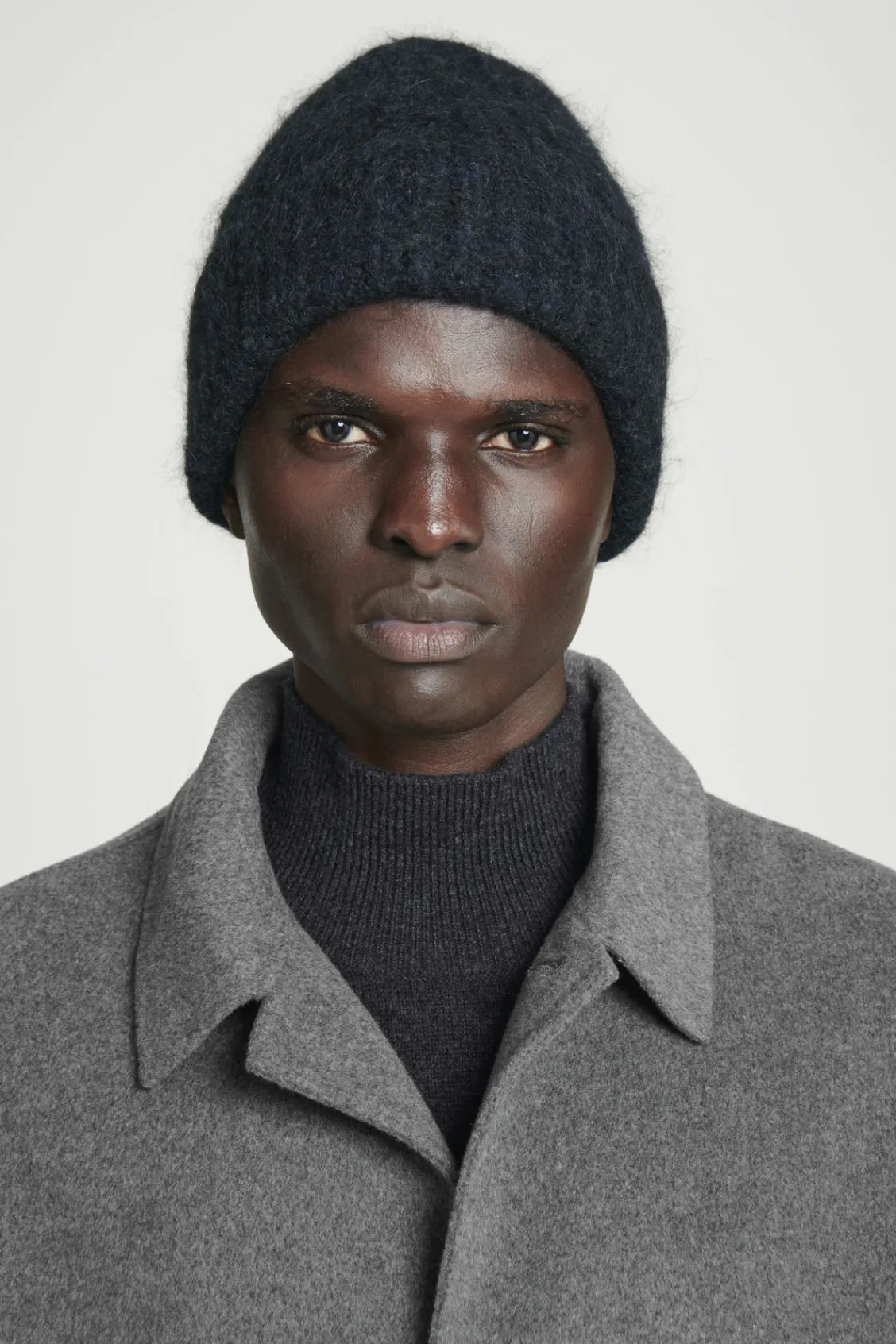 COS RIBBED MOHAIR-BLEND BEANIE- Hats & Scarves