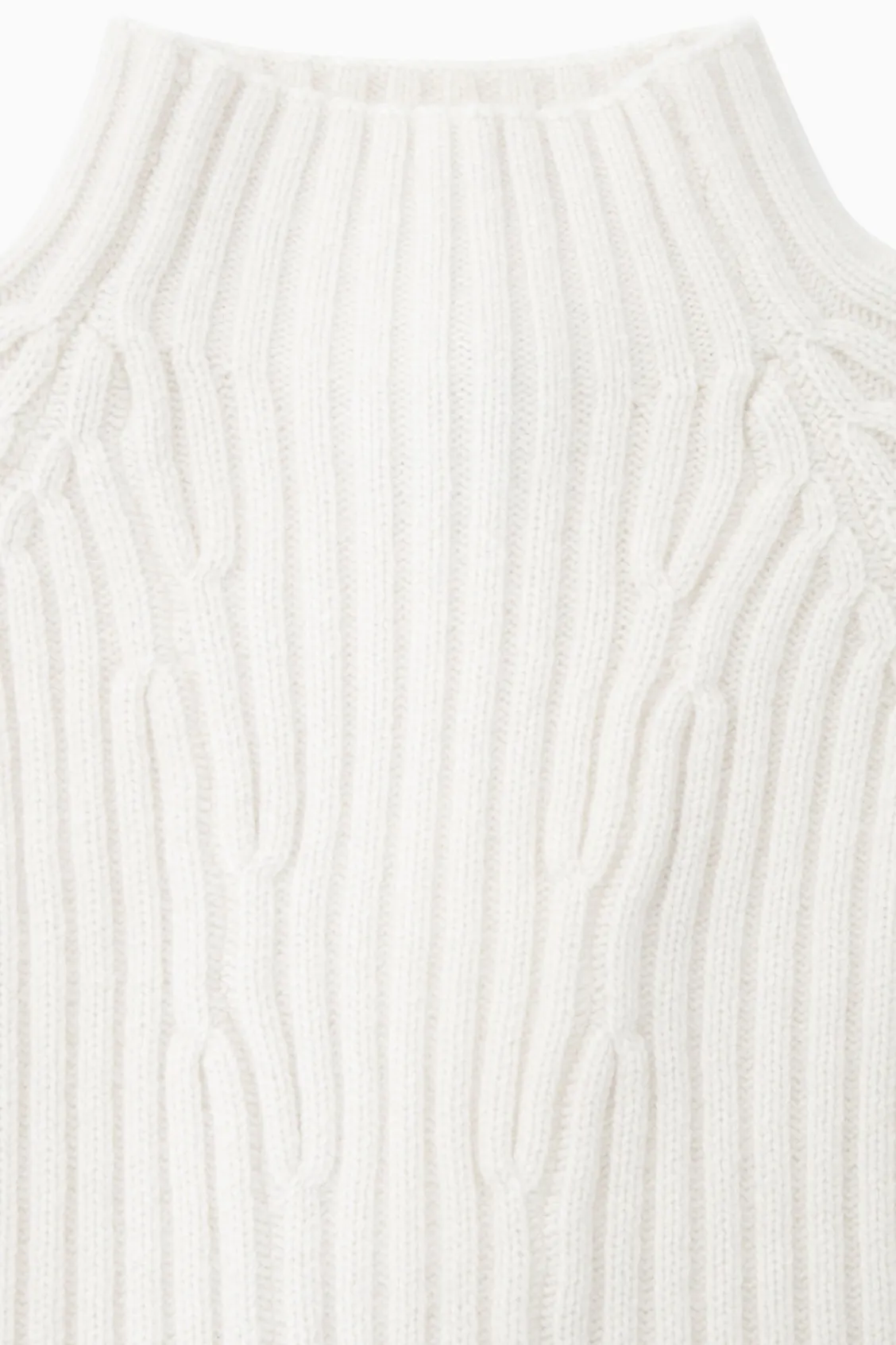 COS RIBBED PURE CASHMERE TURTLENECK SWEATER-Women Tops | Cashmere