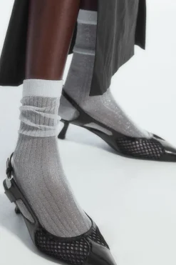 COS RIBBED SHEER SOCKS-Women Socks & Tights