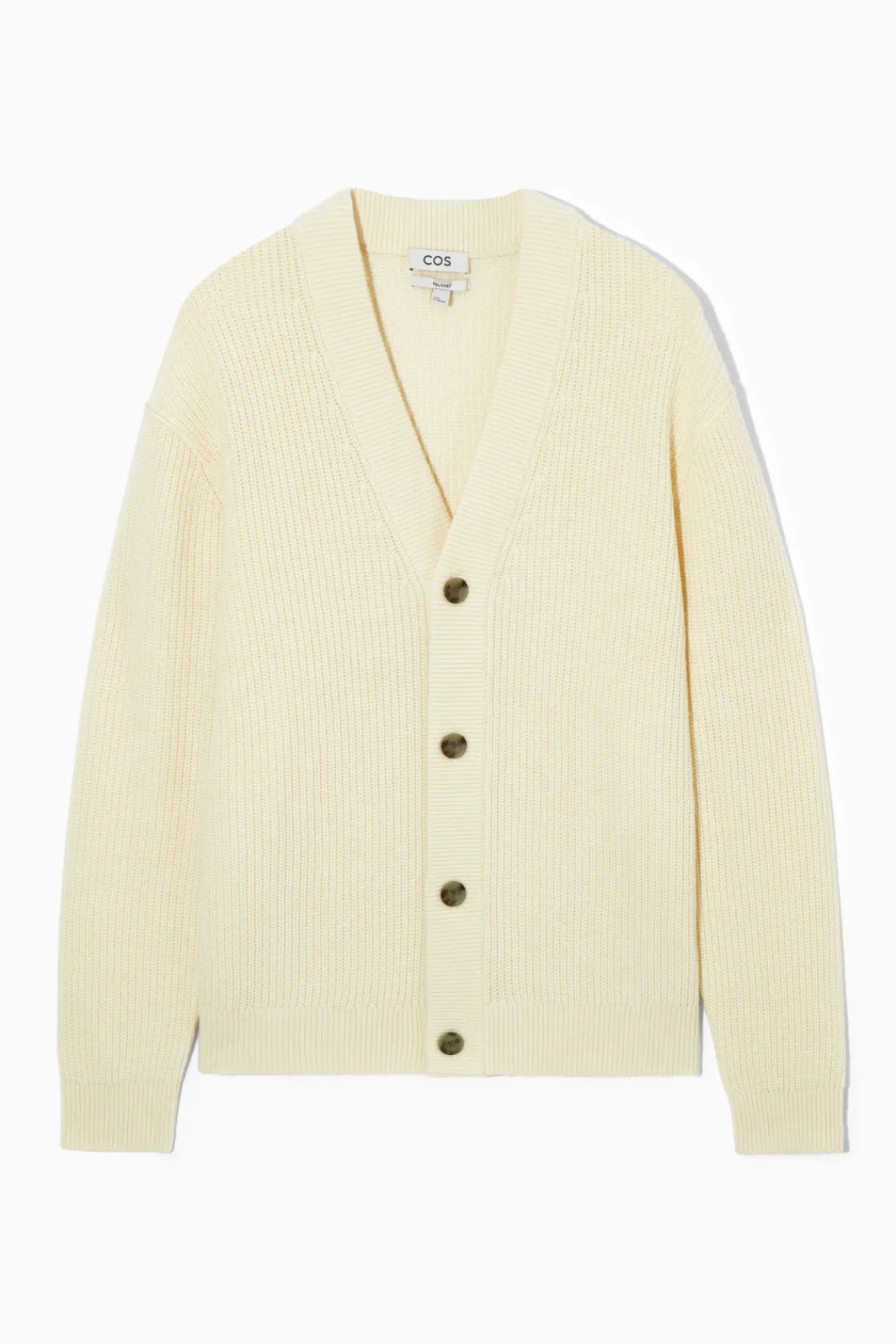 COS RIBBED WOOL AND CASHMERE CARDIGAN- Cashmere | Sweaters & Cardigans