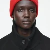 COS RIBBED WOOL AND CASHMERE BEANIE-Women Hats & Scarves | Cashmere