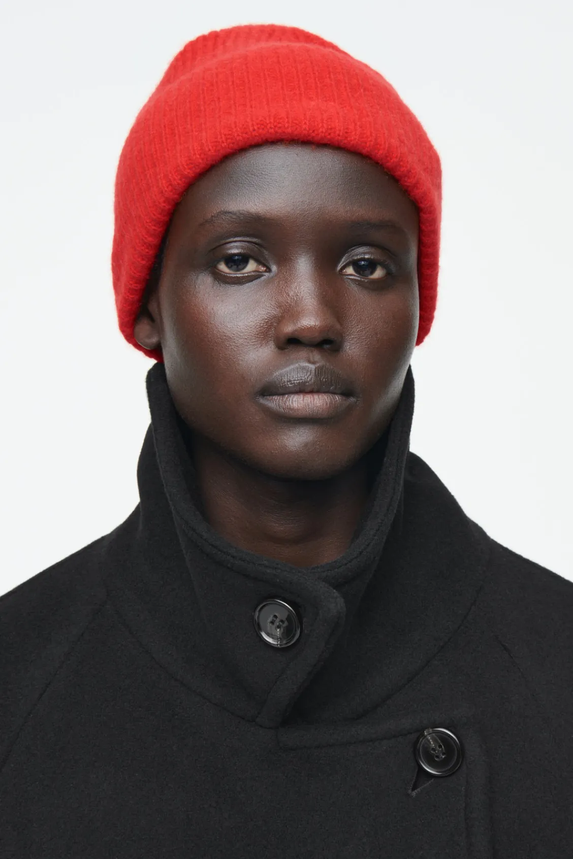 COS RIBBED WOOL AND CASHMERE BEANIE-Women Hats & Scarves | Cashmere