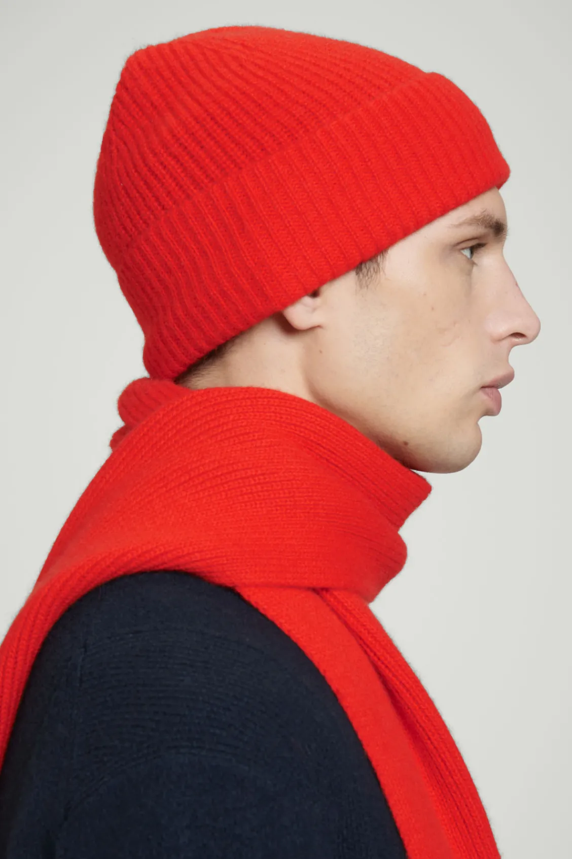 COS RIBBED WOOL AND CASHMERE BEANIE-Women Hats & Scarves | Cashmere