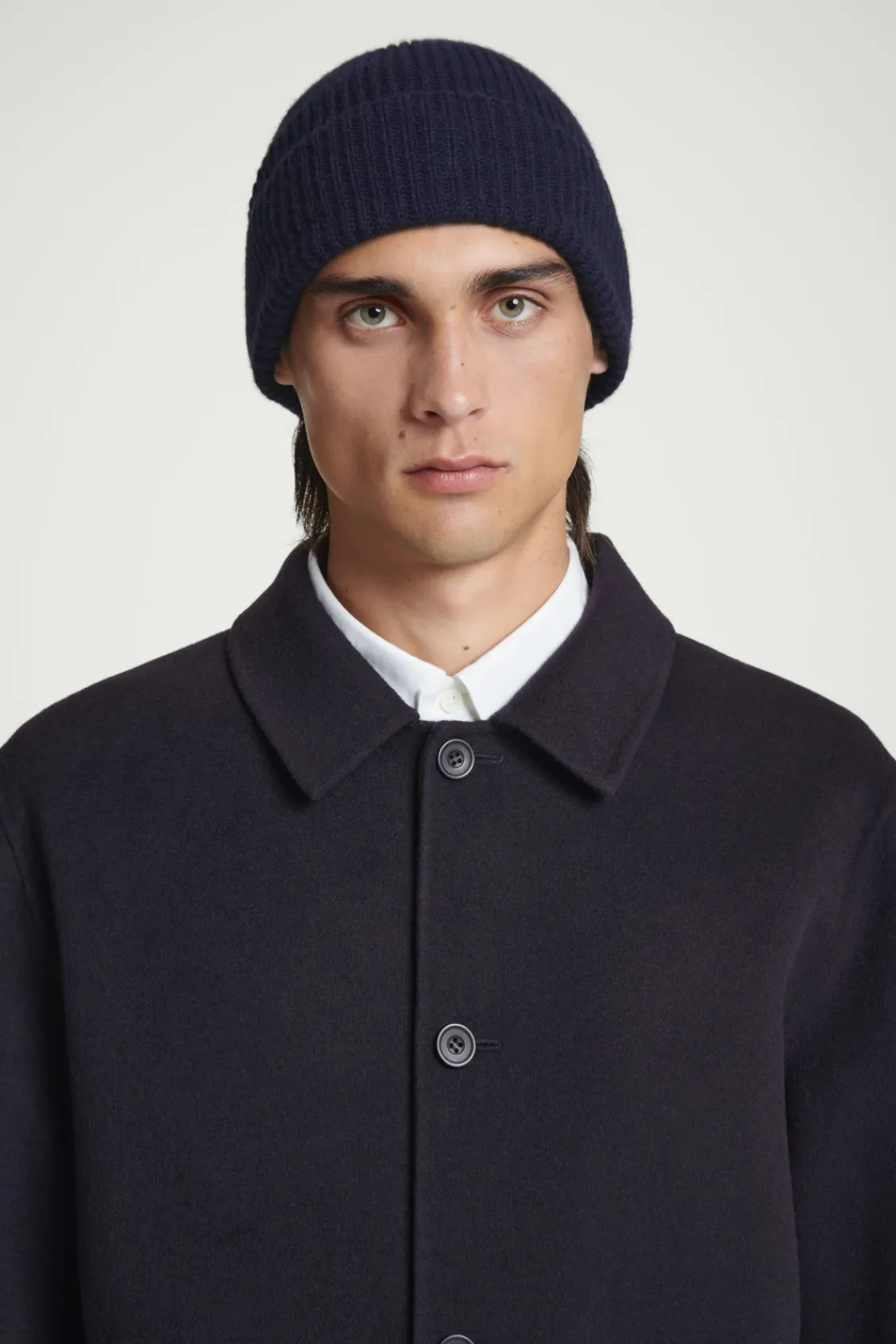 COS RIBBED WOOL AND CASHMERE BEANIE-Women Hats & Scarves | Cashmere