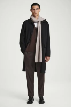 COS RIBBED WOOL AND CASHMERE SCARF-Women Hats & Scarves | Cashmere