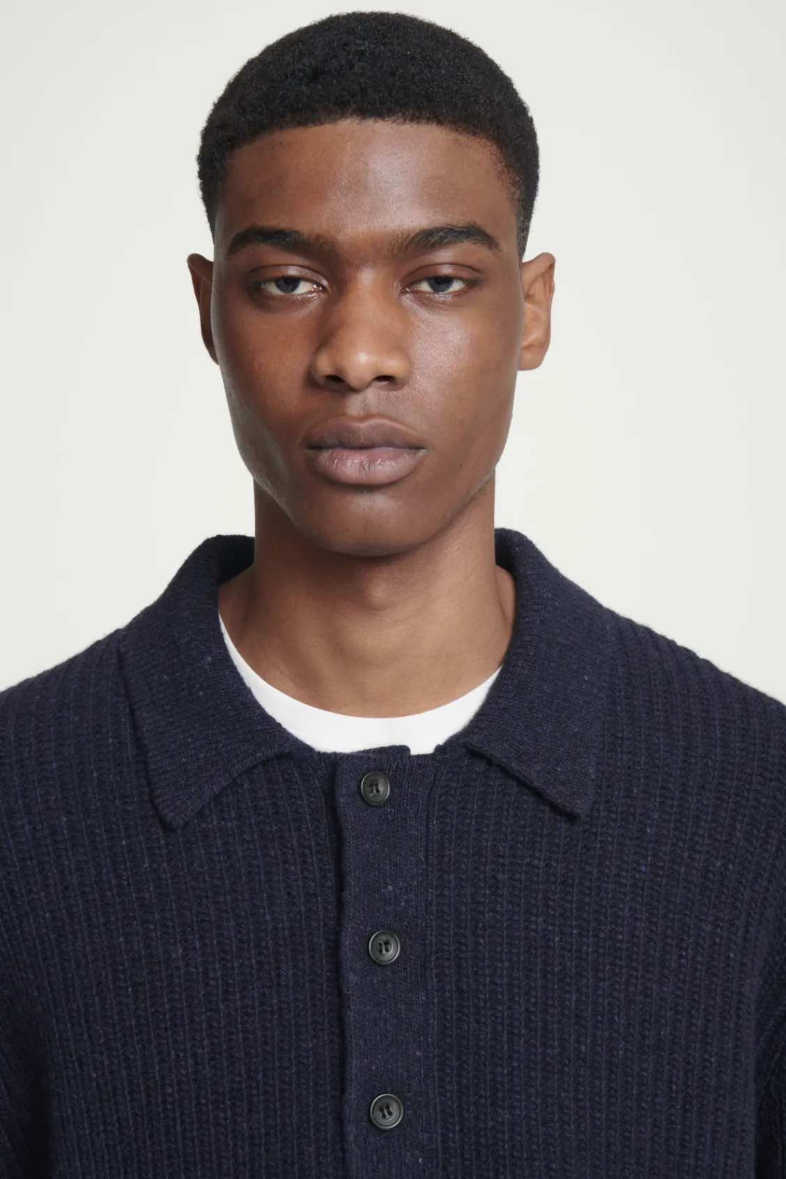 COS RIBBED WOOL AND CASHMERE-BLEND POLO SHIRT- Polo Shirts | Cashmere