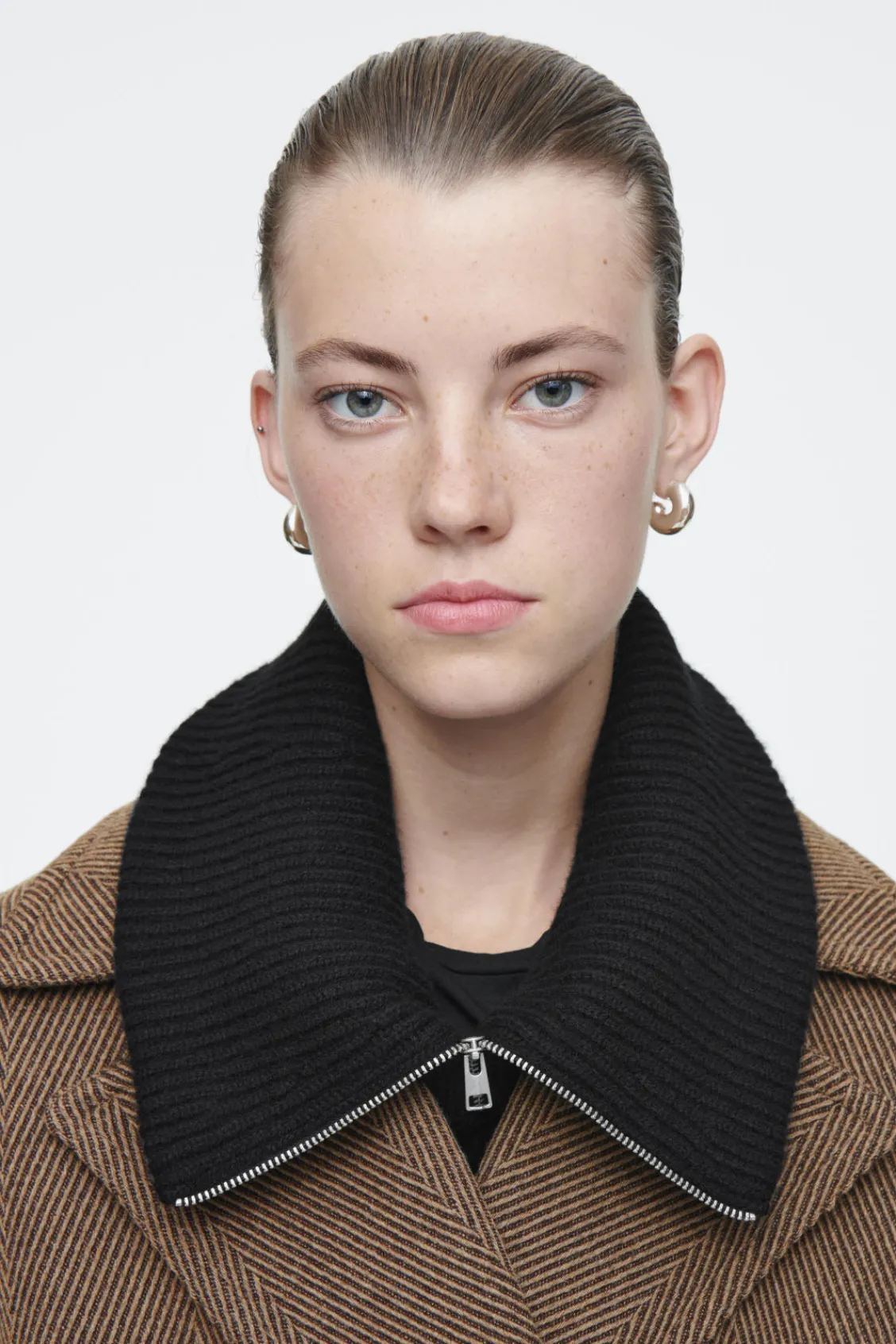 COS RIBBED WOOL COLLAR-Women Hats & Scarves | Capes & Hybrids