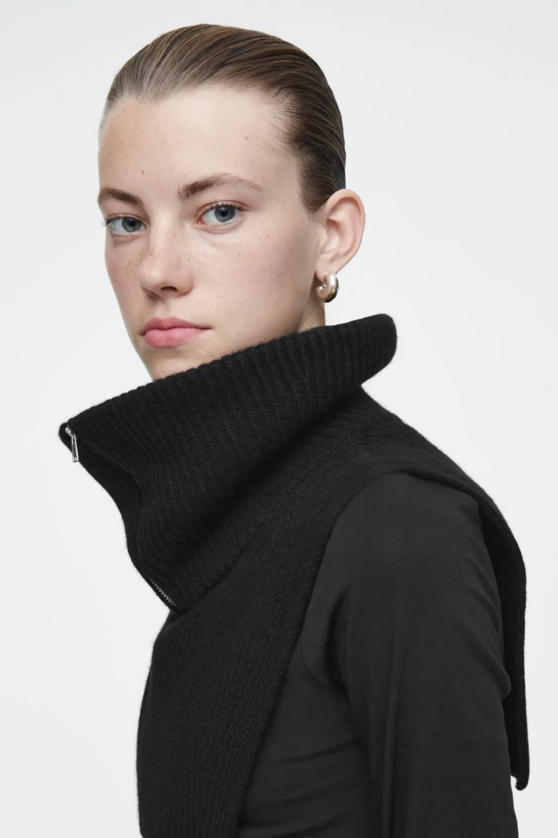 COS RIBBED WOOL COLLAR-Women Hats & Scarves | Capes & Hybrids