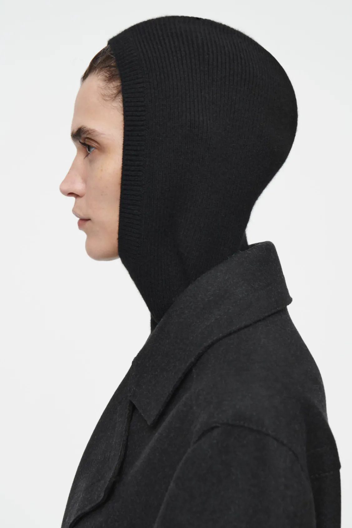 COS RIBBED WOOL-CASHMERE BALACLAVA-Women Hats & Scarves | Hats & Scarves