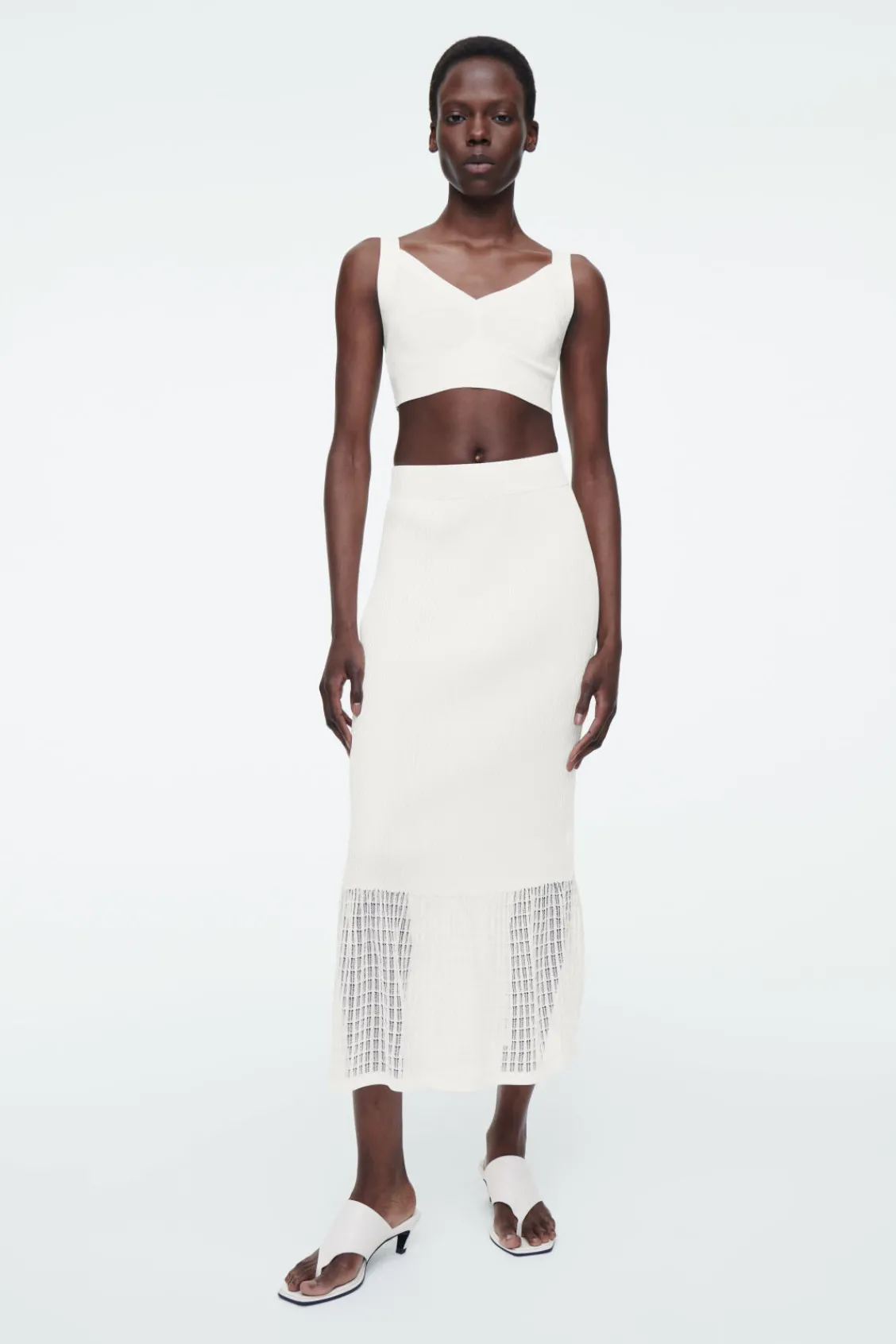 COS RIBBED-KNIT BRALETTE-Women Tops | Sweaters & Cardigans