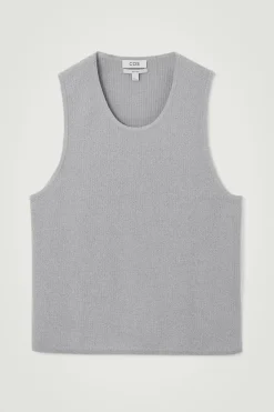 COS RIBBED-KNIT CREW-NECK TANK TOP- Sweaters & Cardigans