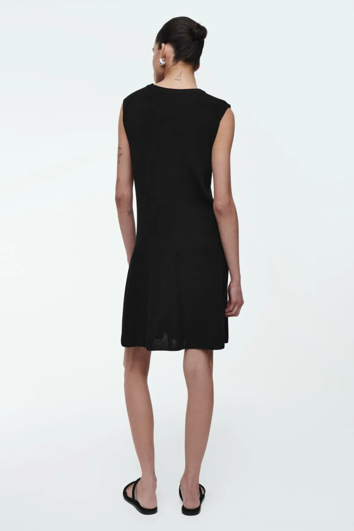 COS RIBBED-KNIT DROPPED-WAIST MINI DRESS-Women Dresses & Jumpsuits | Sweaters & Cardigans