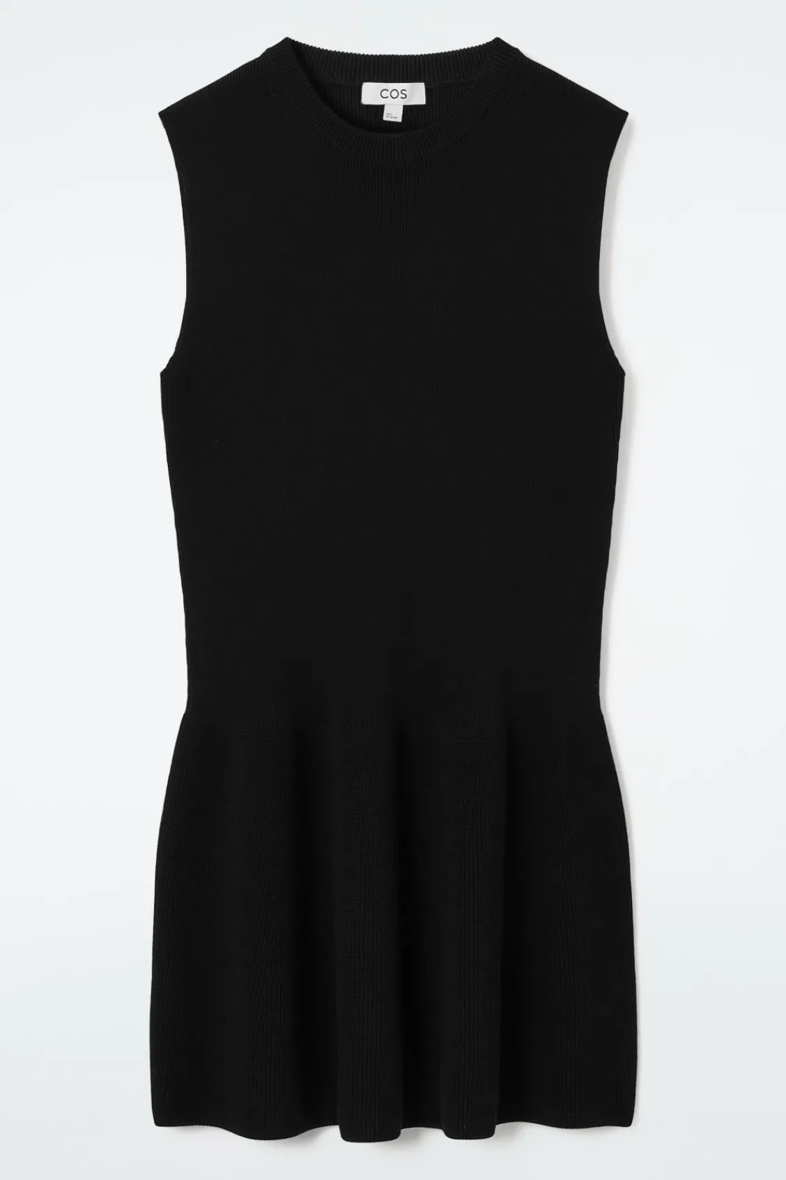 COS RIBBED-KNIT DROPPED-WAIST MINI DRESS-Women Dresses & Jumpsuits | Sweaters & Cardigans