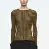 COS RIB-KNIT LONG-SLEEVED TOP-Women Tops | Sweaters & Cardigans