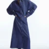 COS ROUNDED DENIM SHIRT DRESS-Women Dresses & Jumpsuits