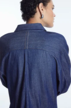 COS ROUNDED DENIM SHIRT DRESS-Women Dresses & Jumpsuits