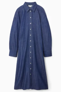 COS ROUNDED DENIM SHIRT DRESS-Women Dresses & Jumpsuits